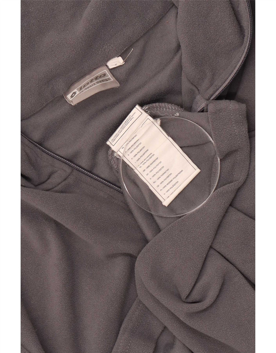 Lotto Herren-Fleecepullover mit Reißverschluss am Hals, großes graues Polyester