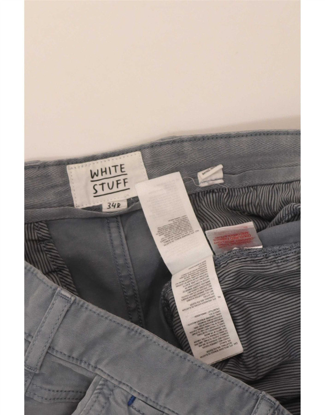 White Stuff Herren-Chinoshorts W34, Größe L, Grau, Baumwolle
