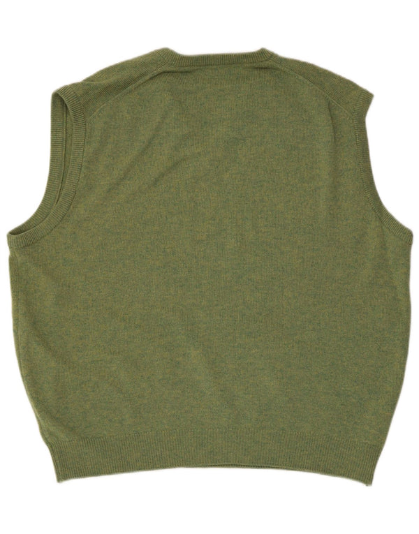 PRINGLE Herren Weste Tank Top XL Grüne Lammwolle