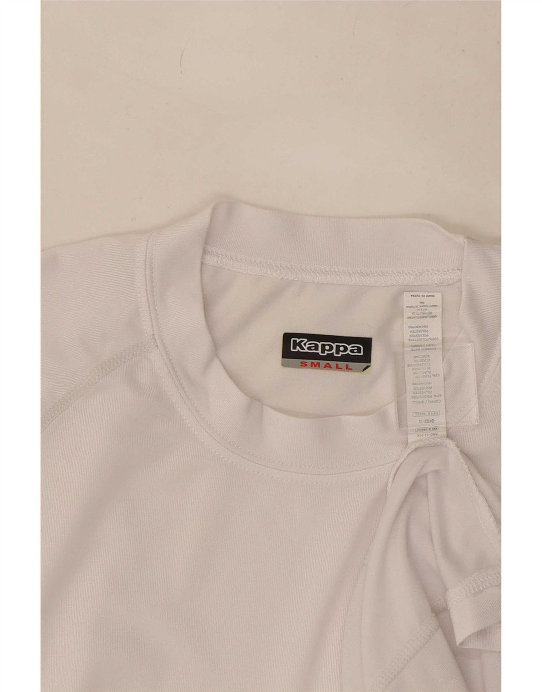 Kappa Herren T-Shirt Top Small Weiß Polyester