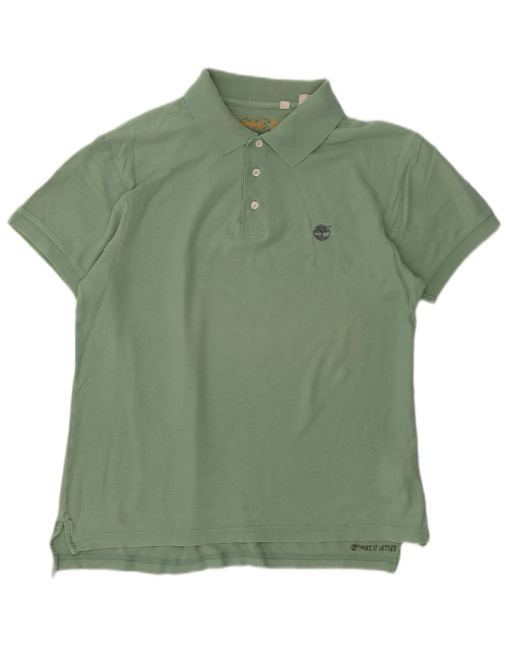 Timberland Herren-Poloshirt aus mittelgrüner Baumwolle