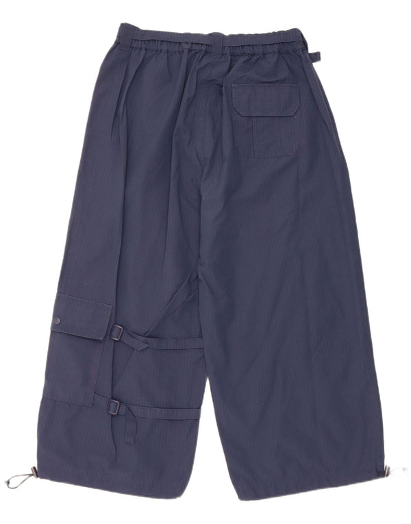 Kappa Damen Capri-Cargohose mit lockerer Passform, XL, W36, L21, Marineblau, Baumwolle