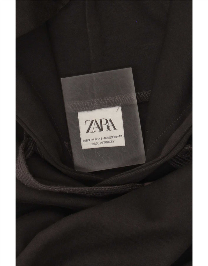 Zara Herren Loose Fit Kapuzenpullover Mittelgrau