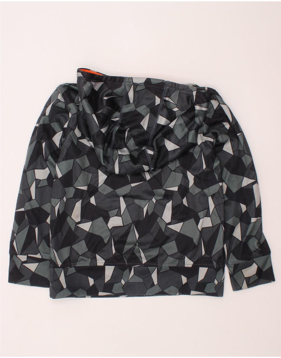 PUMA Kapuzenpullover für Jungen, 7–8 Jahre, Größe S, grau, geometrisch, Polyester