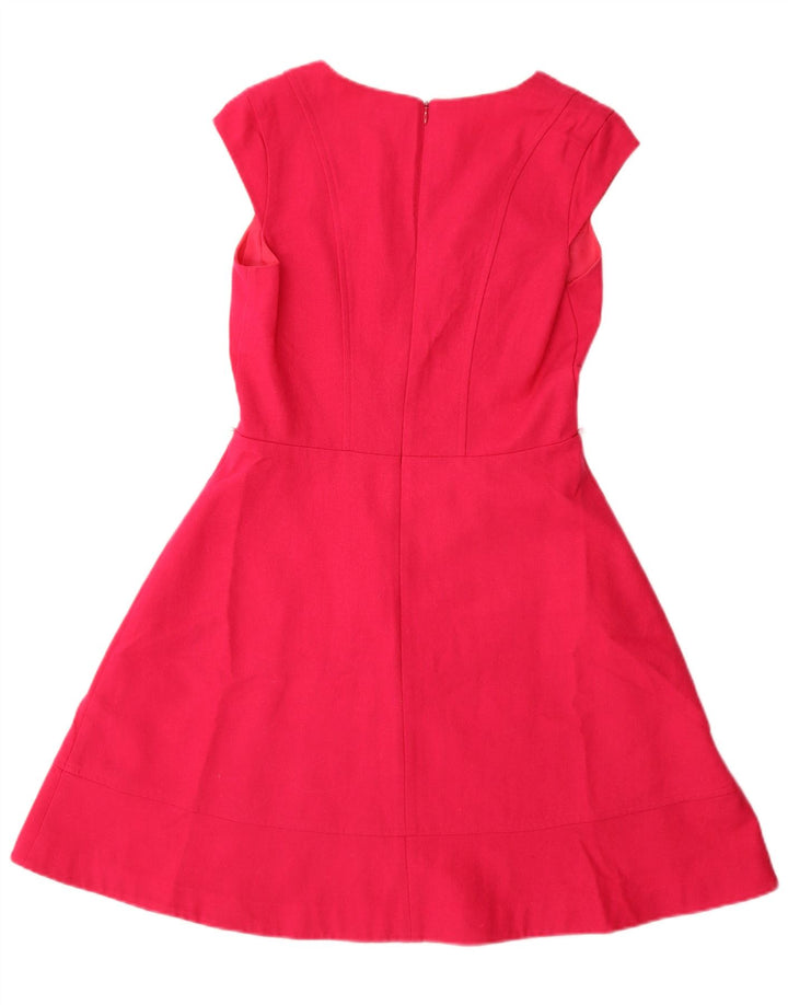 Oasis Damen A-Linien-Kleid UK 10 Small Rosa Wolle