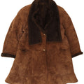 Vintage Damen Shearling Mantel mit lockerer Passform IT 44 Mittelbrauner Shearling Winter