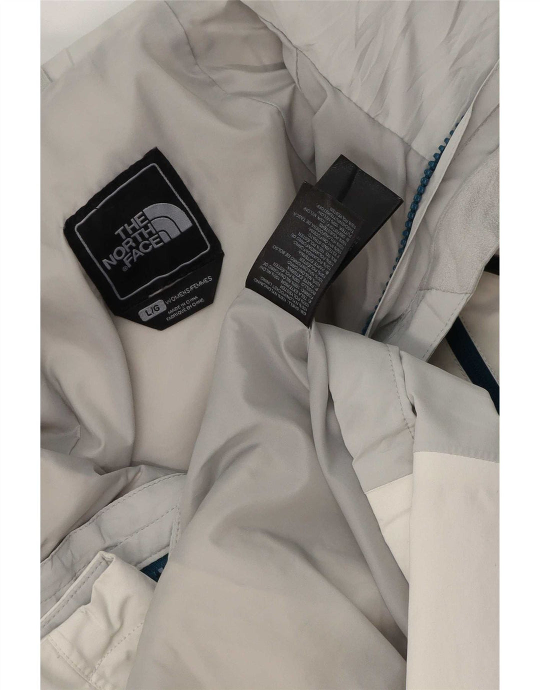 The North Face Damen-Windbreaker-Jacke, UK 16, Größe L, Weiß, Farbblock