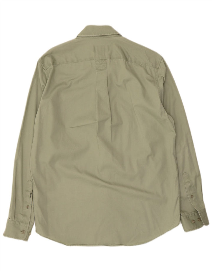 Eddie Bauer Herrenhemd, klein, grüne Baumwolle