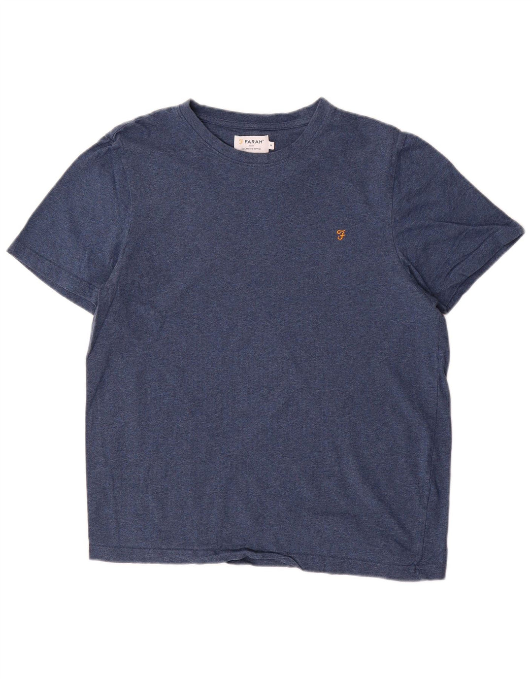 FARAH Herren-T-Shirt-Oberteil, mittelmarineblaue Baumwolle