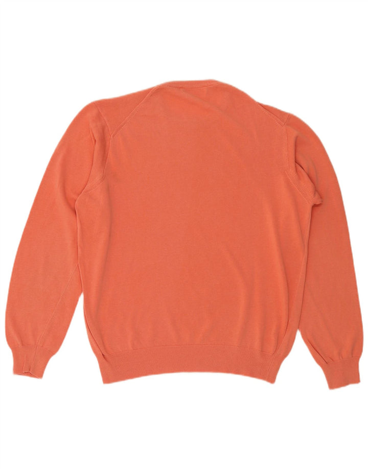 Il Granchio Herren-Pullover mit Rundhalsausschnitt, mittelorangefarbene Baumwolle