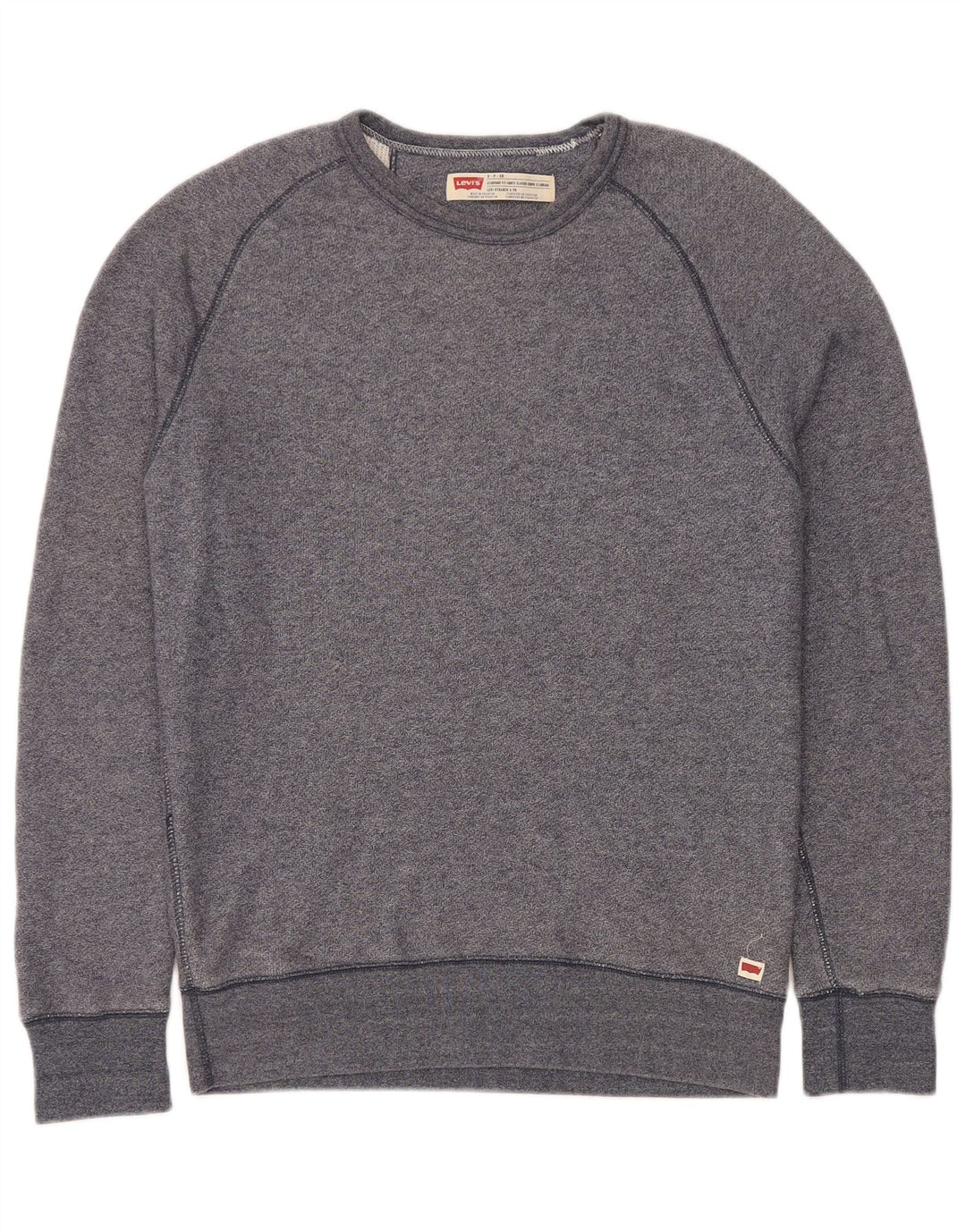 Levi's Herren-Sweatshirt mit Standard-Passform, Größe S, marineblau gesprenkelte Baumwolle