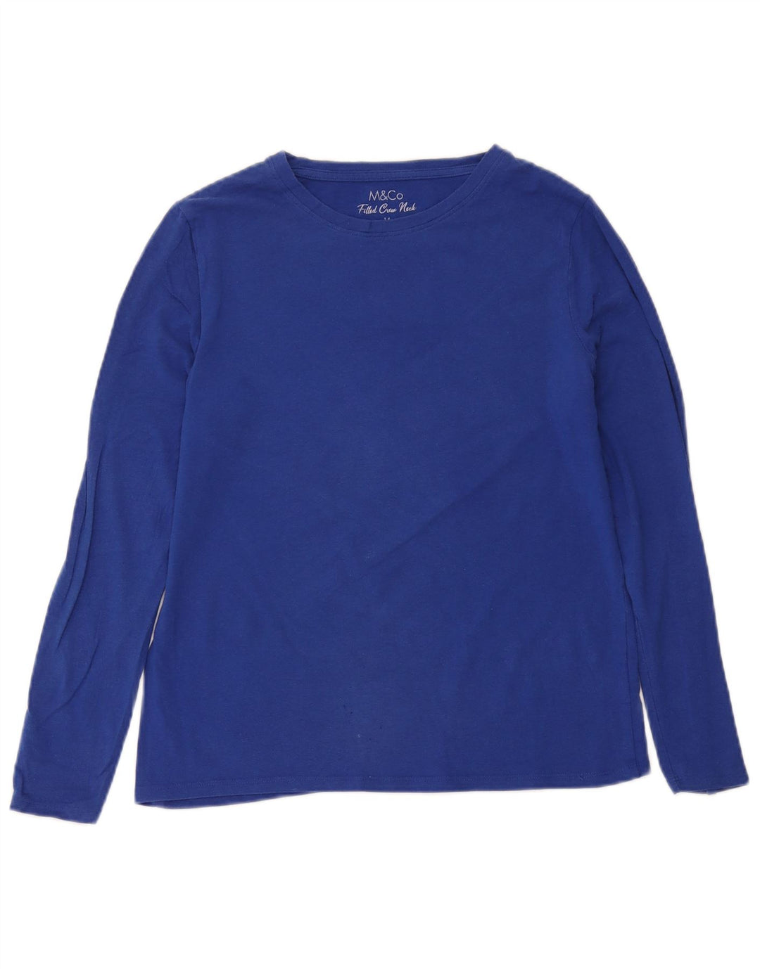 M&Co Damen Top Langarm UK 14 Mittelblau Modal