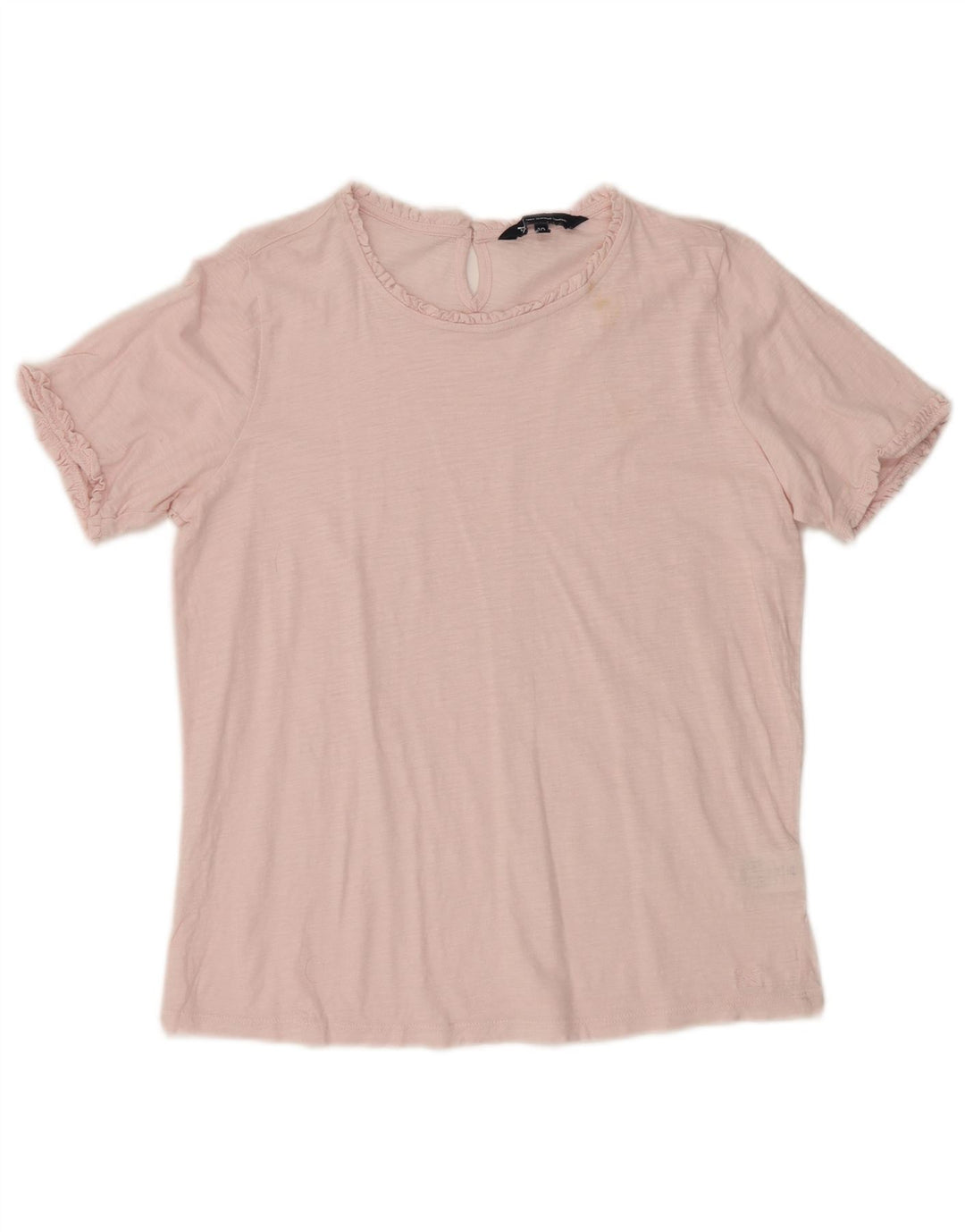 CREW CLOTHING Damen Blusentop UK 10 Small Rosa Baumwolle