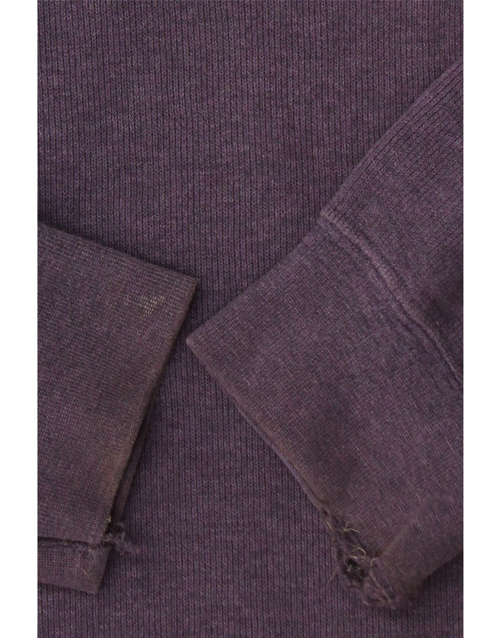 ORVIS Herren-Sweatshirt mit Reißverschluss am Hals, mittelviolette Baumwolle