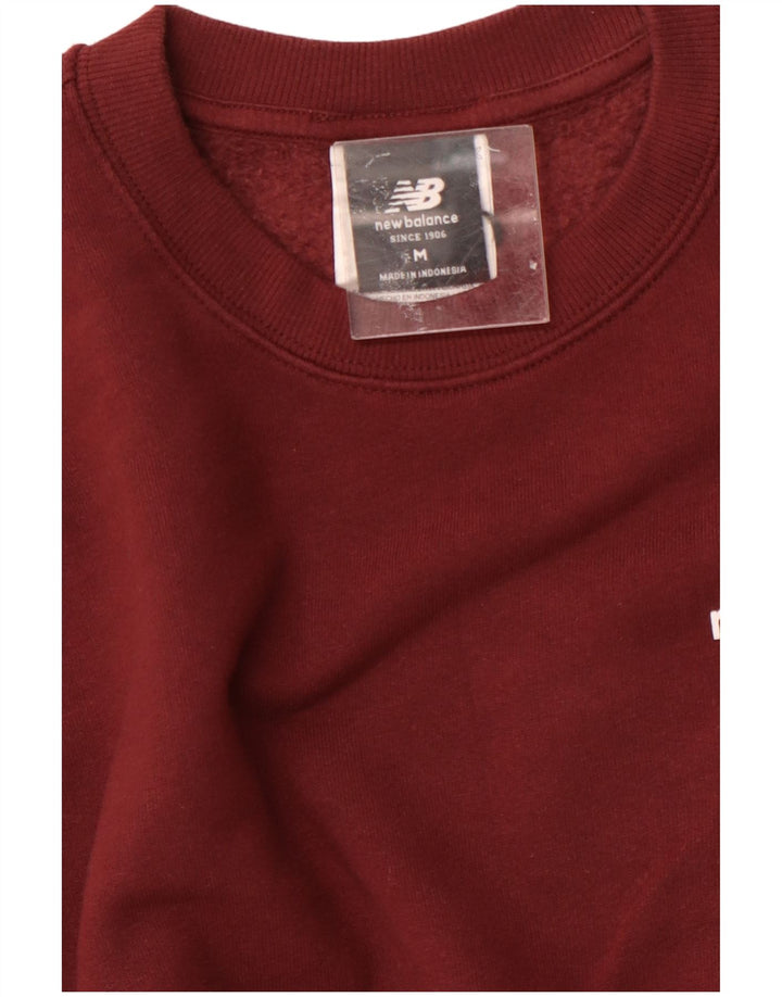 NEW BALANCE Herren-Sweatshirt-Pullover, mittlere Burgunder-Baumwolle