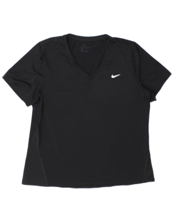 Nike Herren Dri Fit T-Shirt Top XL Schwarz Polyester