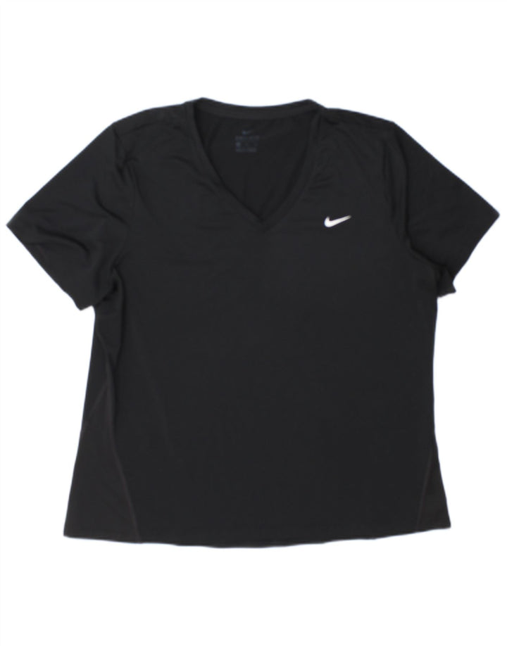 Nike Herren Dri Fit T-Shirt Top XL Schwarz Polyester