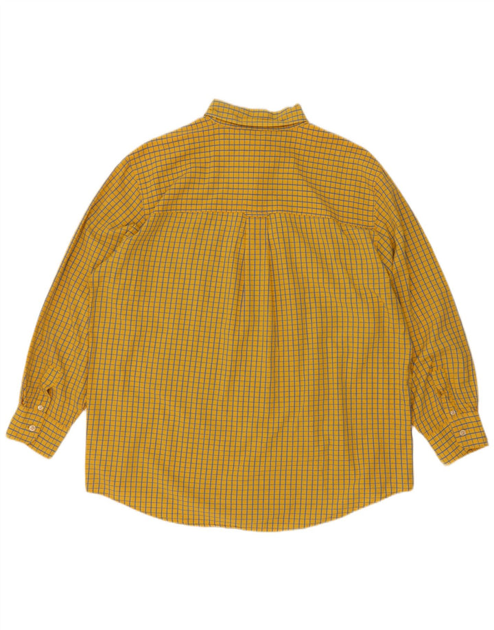 Chaps Herrenhemd, groß, aus Baumwolle mit gelbem Gingham-Karomuster