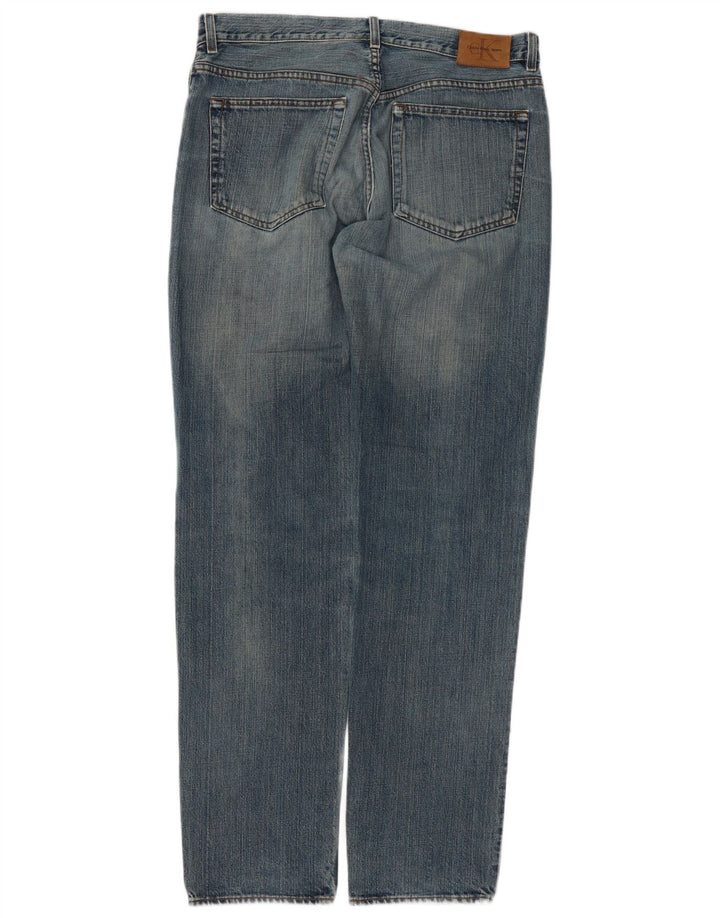 Calvin Klein Damen Slim Jeans W36 L34 Blaue Baumwolle