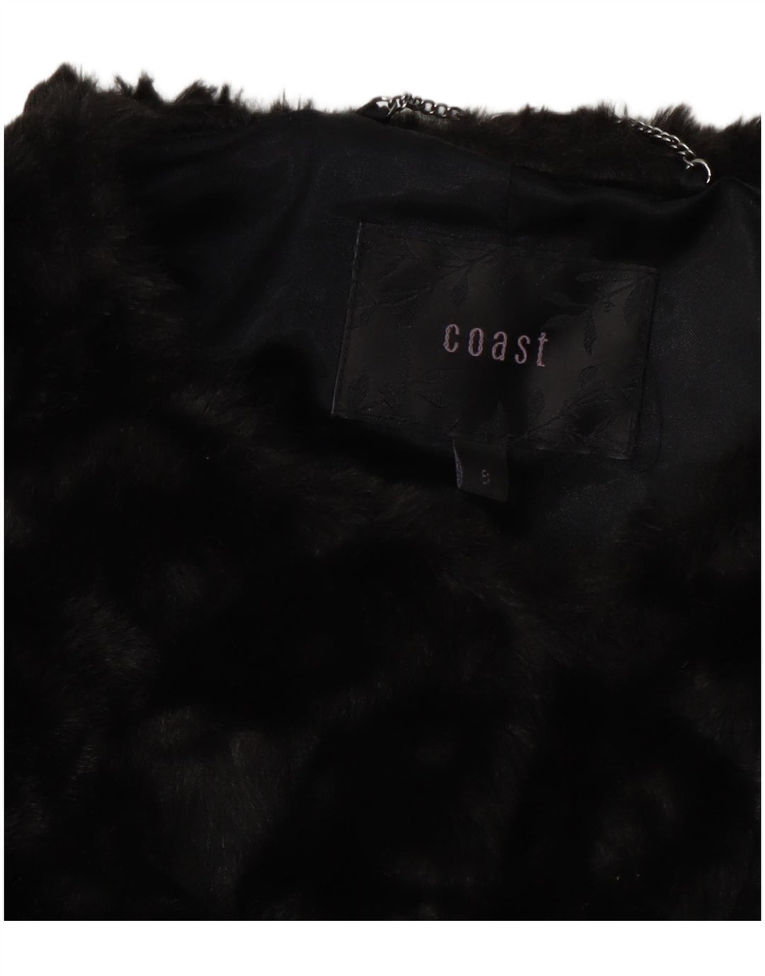 Coast Damen Crop Faux Fur Bomberjacke UK 8 Small Schwarz