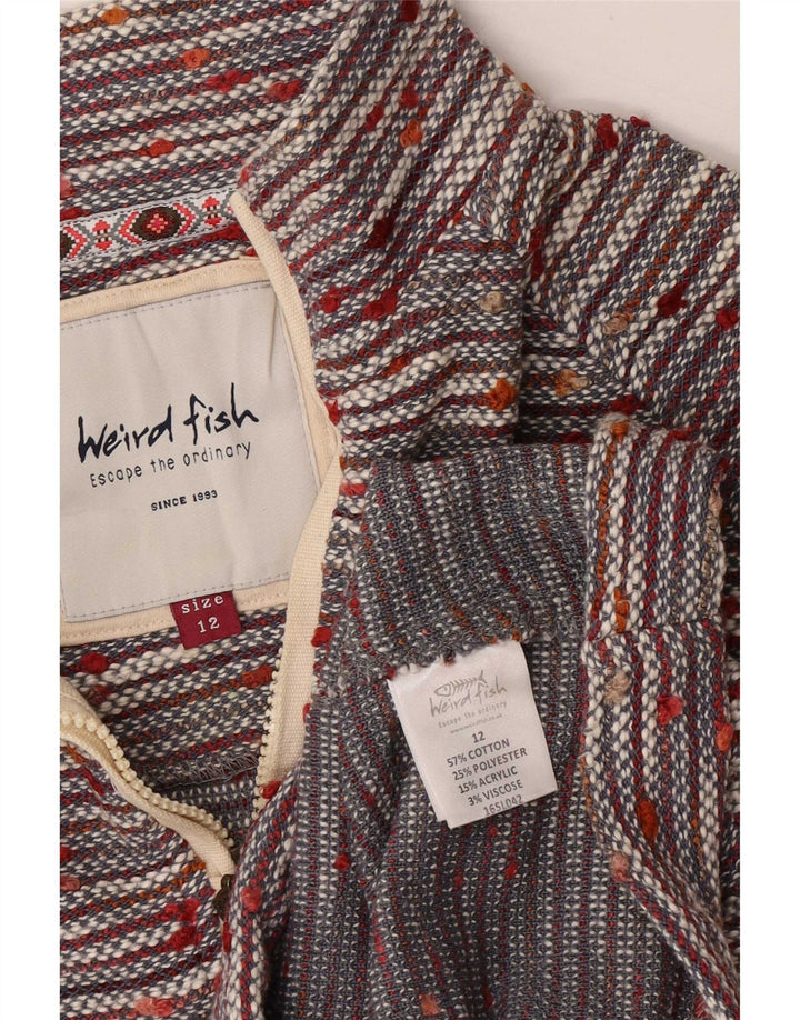 Weird Fish Damen-Pullover mit Reißverschluss am Hals, Gr. 12, mittelmehrfarbig