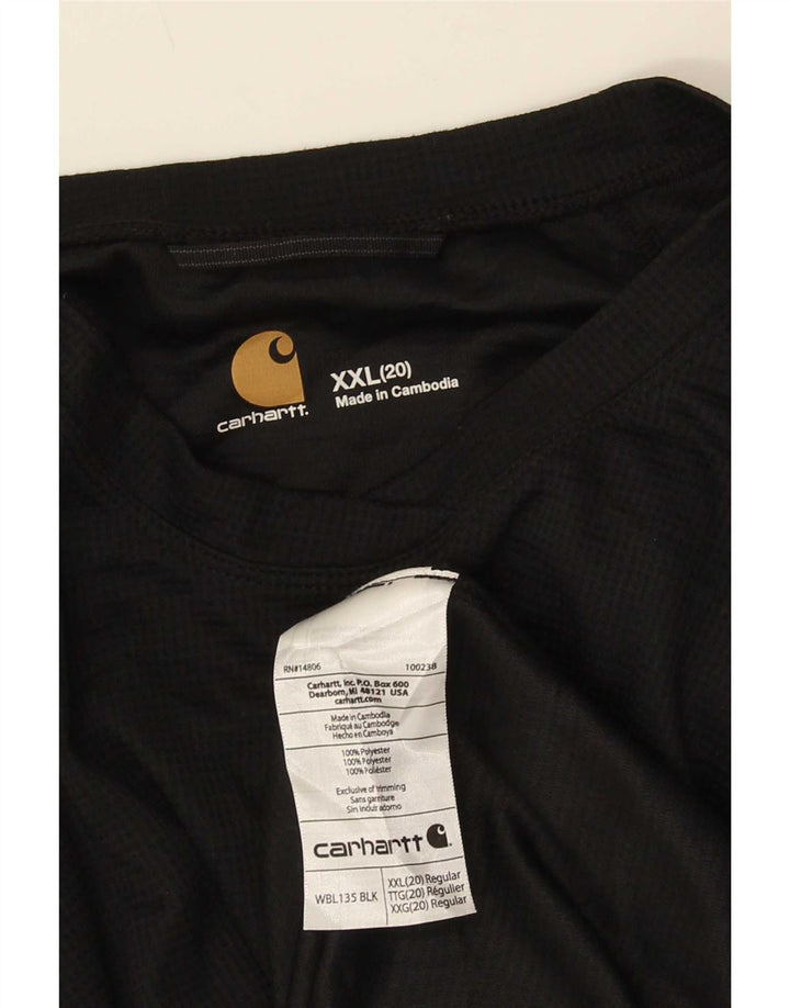 Carhartt Damen Top Langarm UK 20 2XL Schwarz Polyester