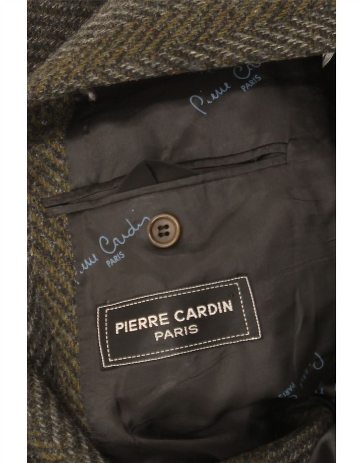 Pierre Cardin Herren-Blazer mit 2 Knöpfen, UK 38, mittleres Khaki, Fischgrätenmuster