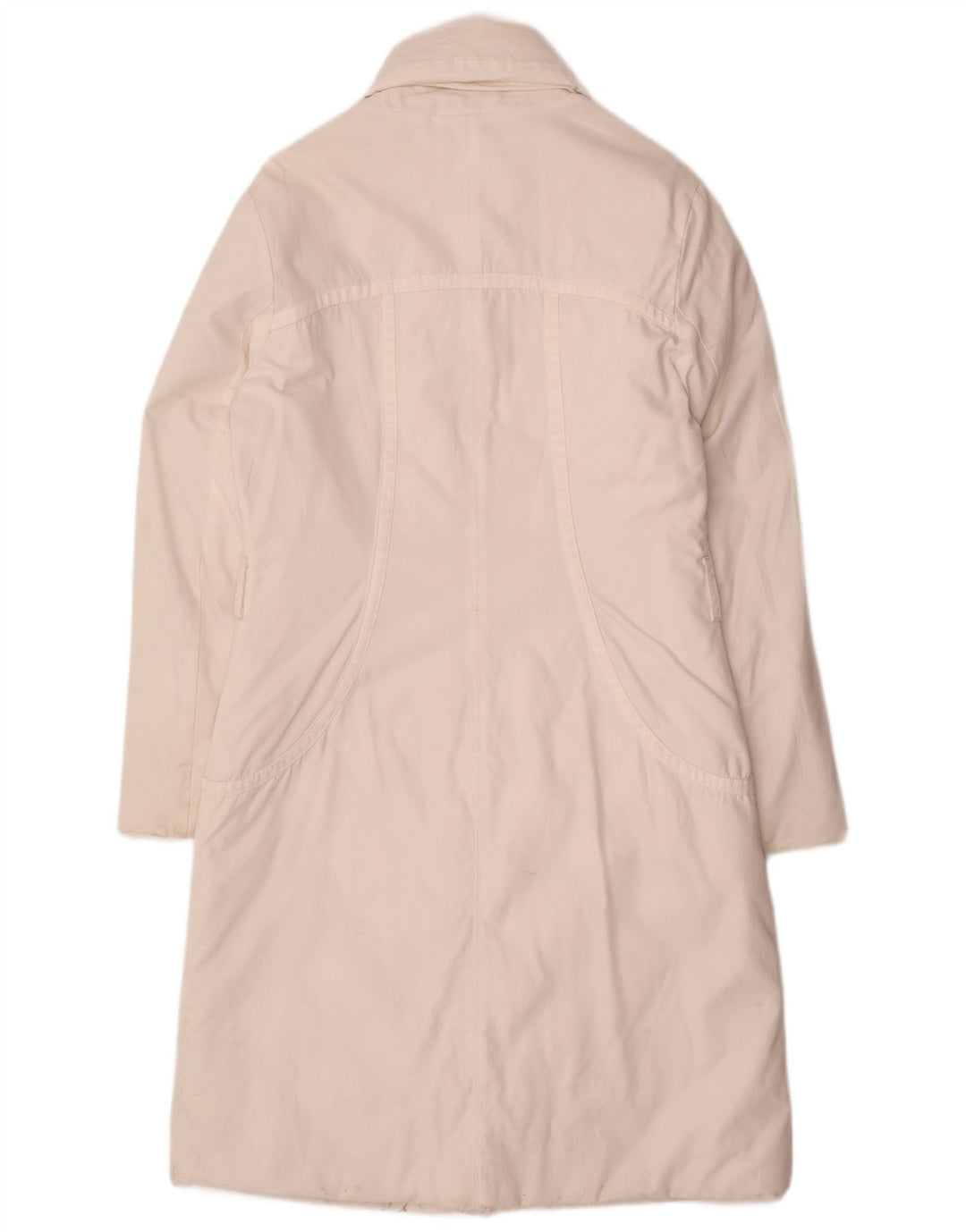 Trussardi Jeans Damen Wattierter Mantel IT 44 Mittelweiße Baumwolle