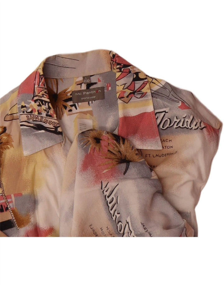 MC PANTHON Mens Abstract Pattern Shirt Size 41/42 Large Multicoloured Vintage Mc Panthon and Second-Hand Mc Panthon from Messina Hembry 