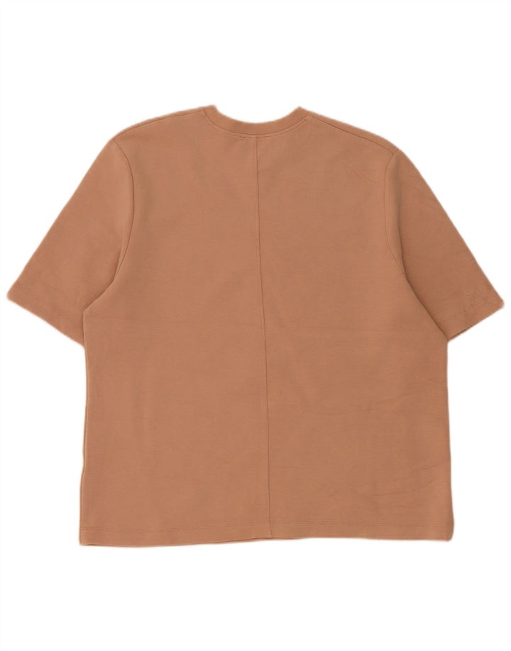Zara Herren T-Shirt Top Mittelbeige Baumwolle