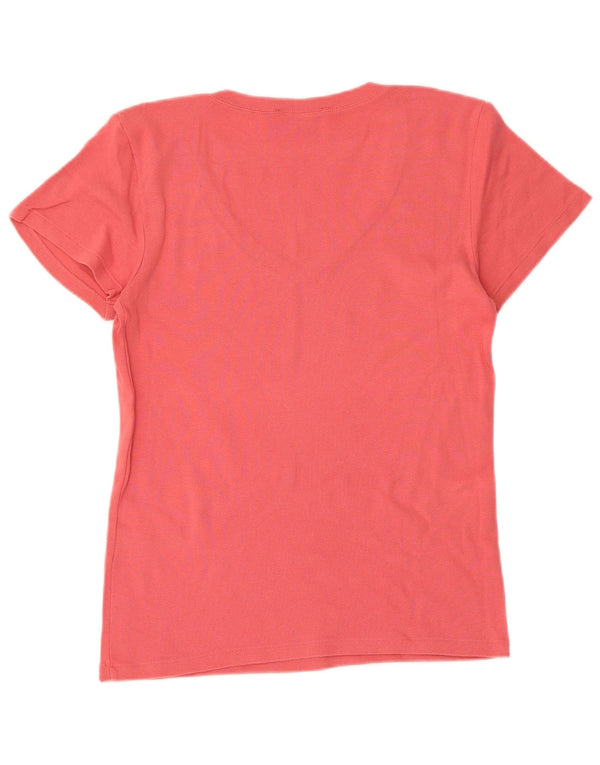 Ralph Lauren Damen T-Shirt Top UK 14 Large Rosa Baumwolle