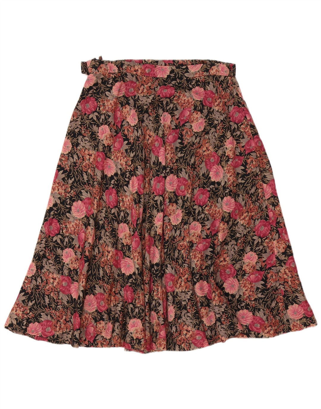 Vintage Damen A-Linie Rock W30 Mittelrosa Blumen