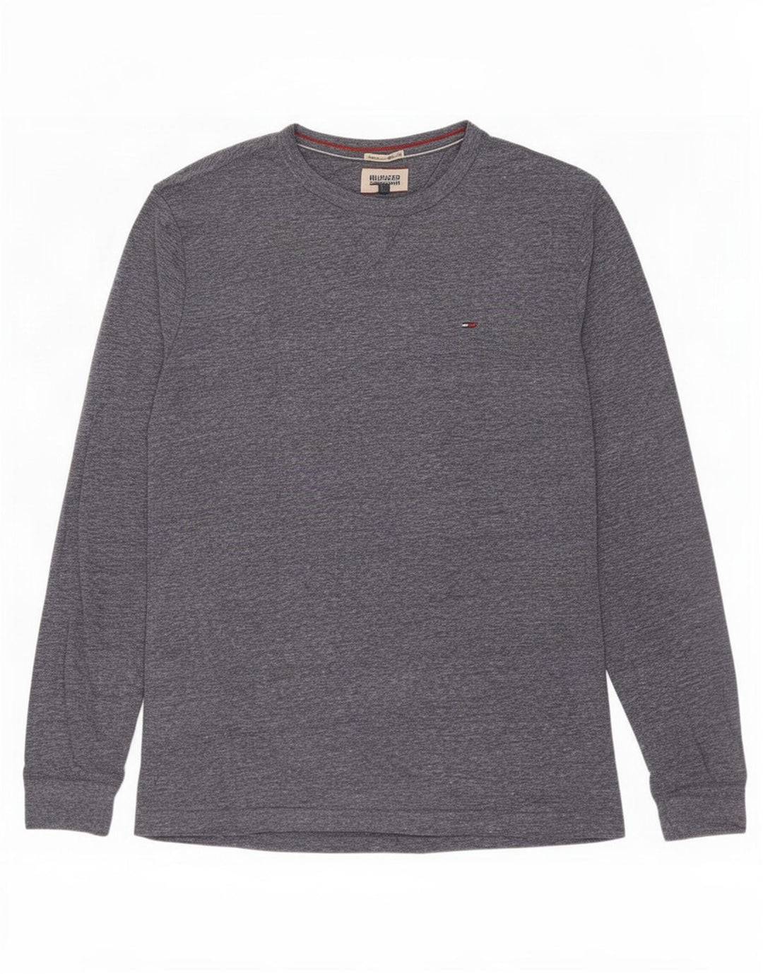 Tommy Hilfiger Herren-Oberteil, langärmelig, groß, marineblau geflecktes Polyester