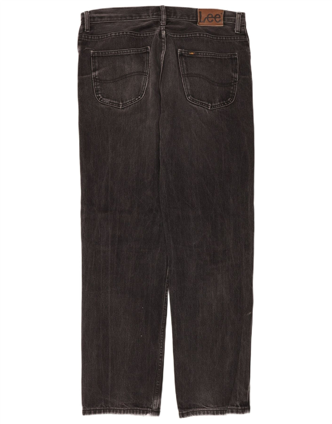 Lee Herren Brooklyn Straight Jeans W36 L34 Schwarze Baumwolle