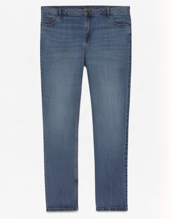 Marks & Spencer Damen Slim Jeans UK 22 3XL W42 L30 Blaue Baumwolle