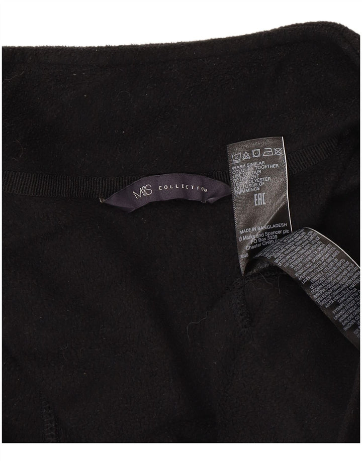 Marks & Spencer Damen Fleecejacke UK 16 Large Schwarz Polyester