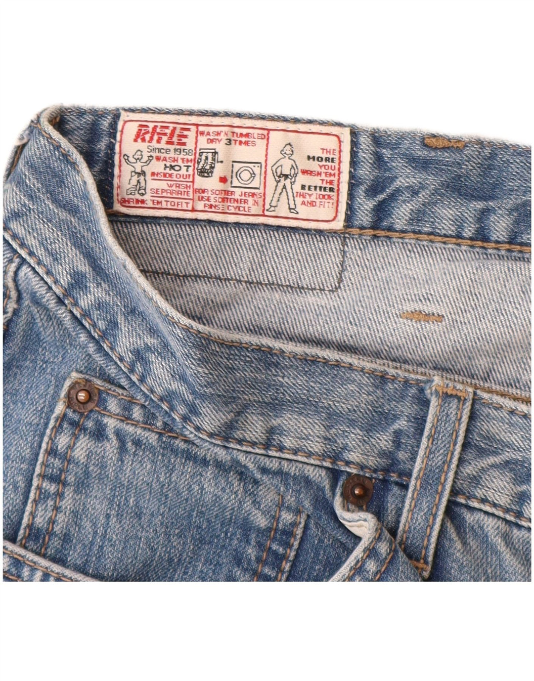 Rifle Herren Straight Jeans W38 L30 Blau