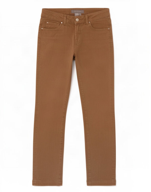 Zara Damen Straight Jeans EU 34 2XS W24 L27 Beige Baumwolle