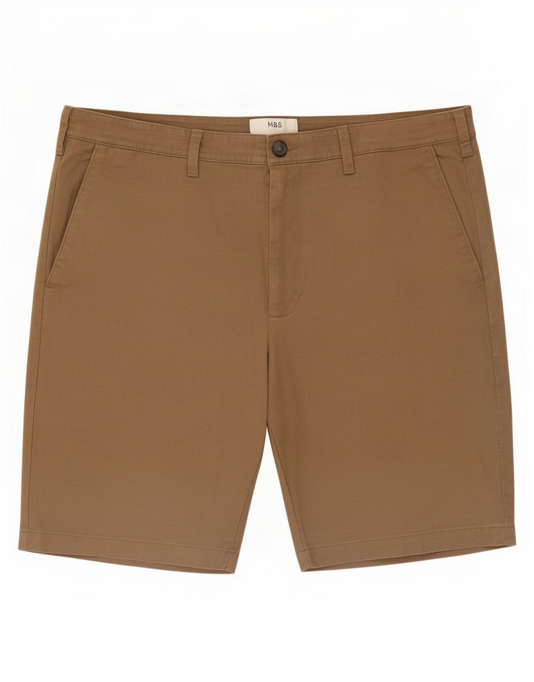 Marks & Spencer Herren-Chinoshorts, Größe L, W36, Beige, Baumwolle