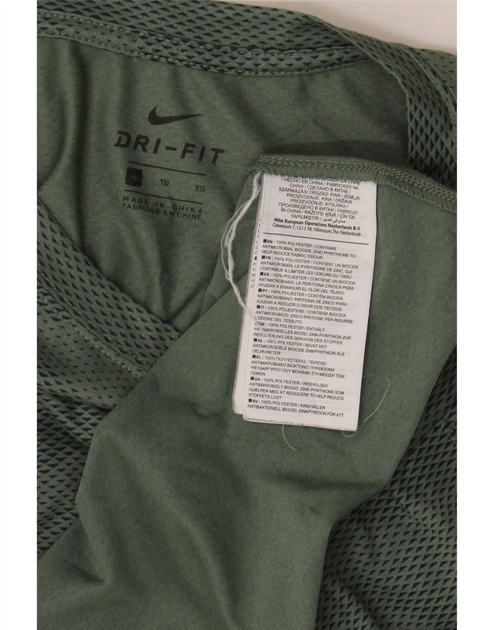 Nike Herren Dri Fit T-Shirt Top XL Grün Camouflage Polyester
