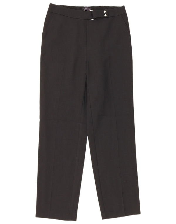 Marks & Spencer Damen Gerade Chinohose UK 10 Small W28 L28 Schwarz