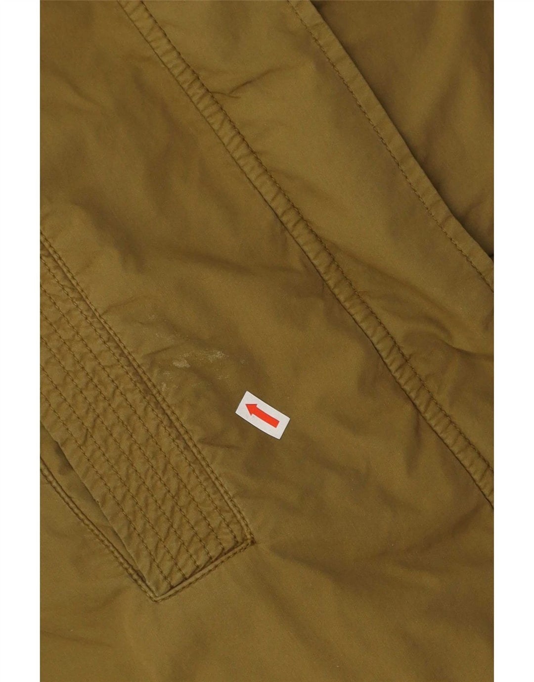 Vintage Damen Sherpa Parka Jacke mit Kapuze EU 40 Medium Khaki Baumwolle
