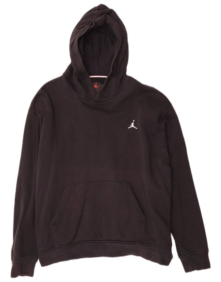 Jordan Herren Kapuzenpullover, groß, aus schwarzer Baumwolle