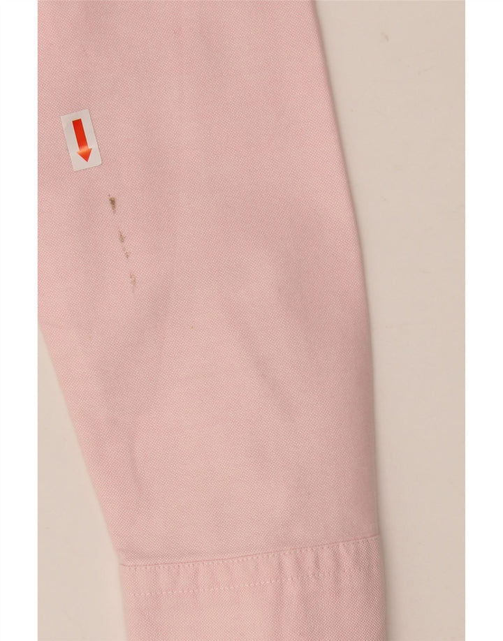 Benetton Damen-Hemd UK 10 Small Rosa Baumwolle