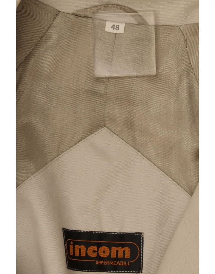 Incom Herren Zweireihiger Trenchcoat IT 48 Mittelgrau