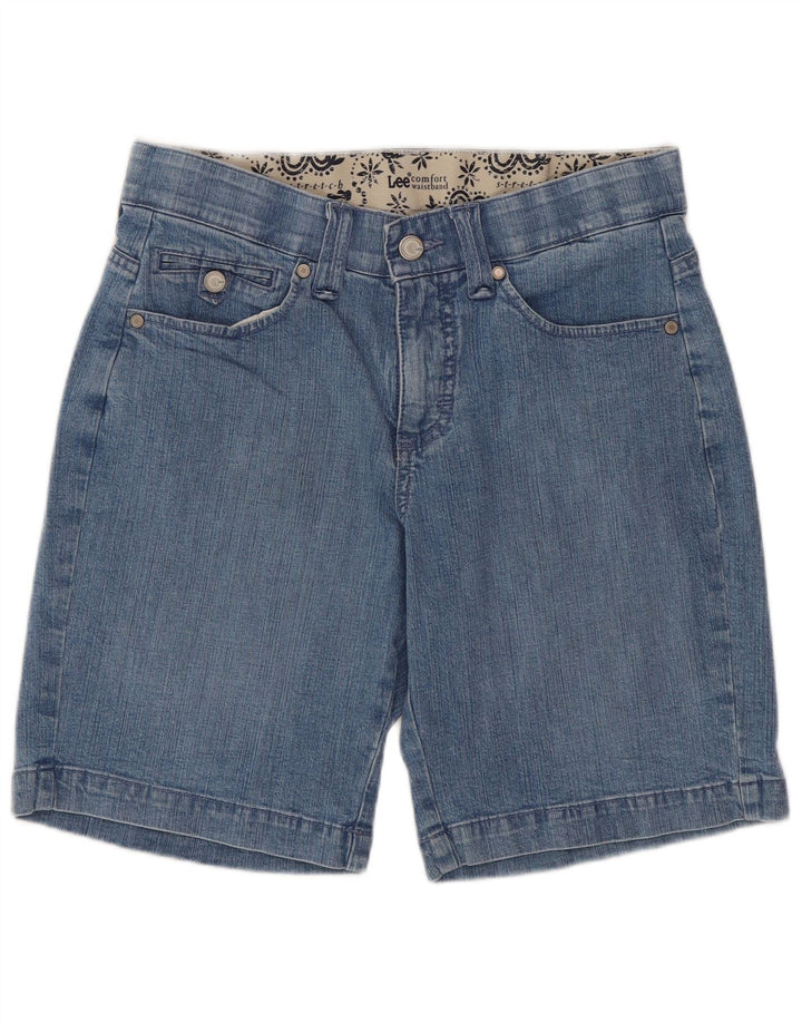 LEE Damen Jeansshorts US 6 Medium W29 Blaue Paisley-Baumwolle