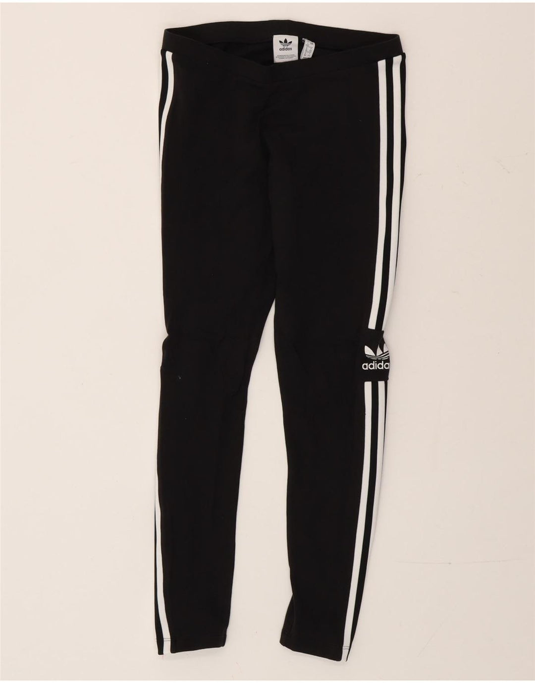 Adidas Damen Graphic Leggings UK 12 Mittelschwarze Baumwolle