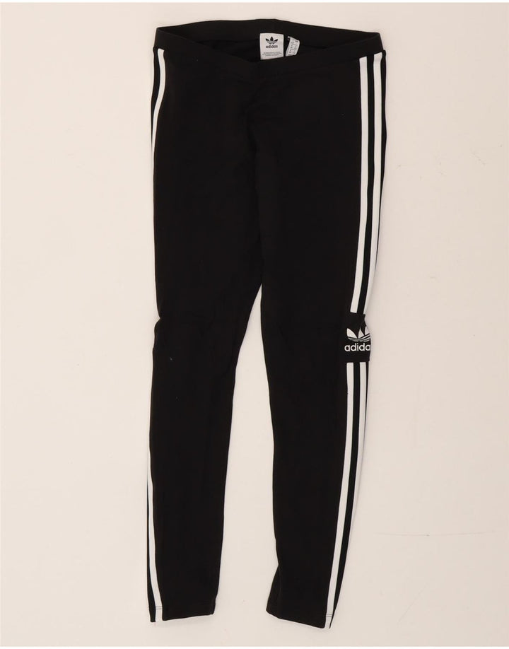 Adidas Damen Graphic Leggings UK 12 Mittelschwarze Baumwolle