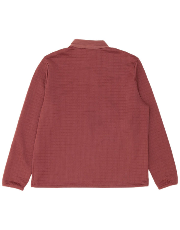 Adidas Herren-Pullover-Trainingsanzug mit Reißverschluss, Größe L, Burgunderrot, Polyester