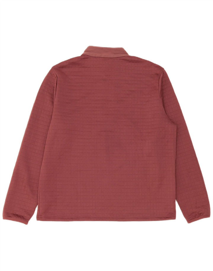 Adidas Herren-Pullover-Trainingsanzug mit Reißverschluss, Größe L, Burgunderrot, Polyester